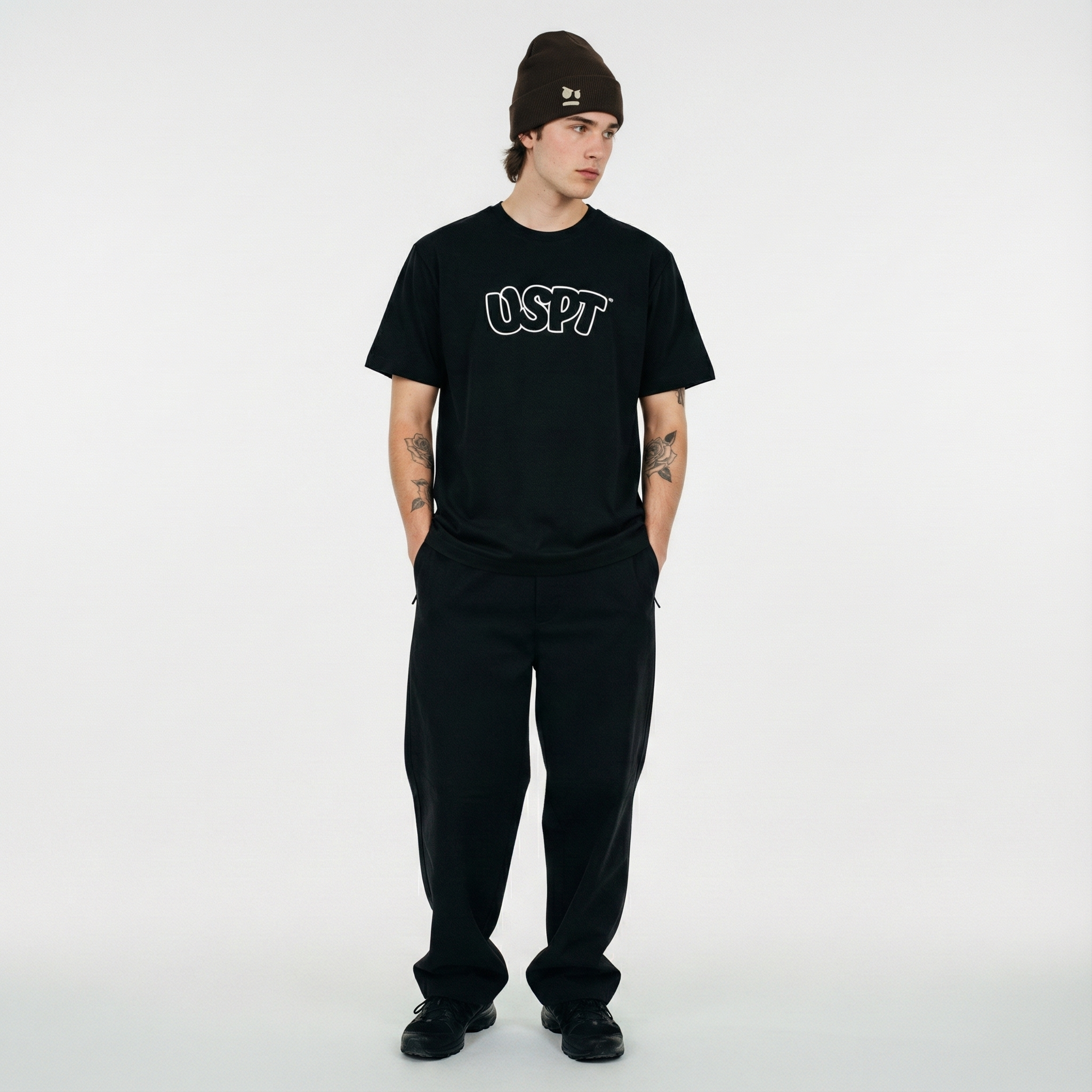 Unsympathisch TV FACE Logo Beanie Mokka 431000