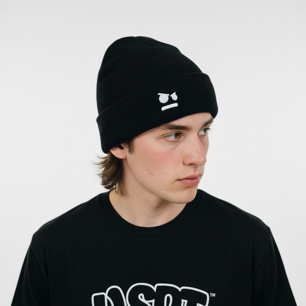 Unsympathisch TV FACE Logo Beanie Schwarz 430992