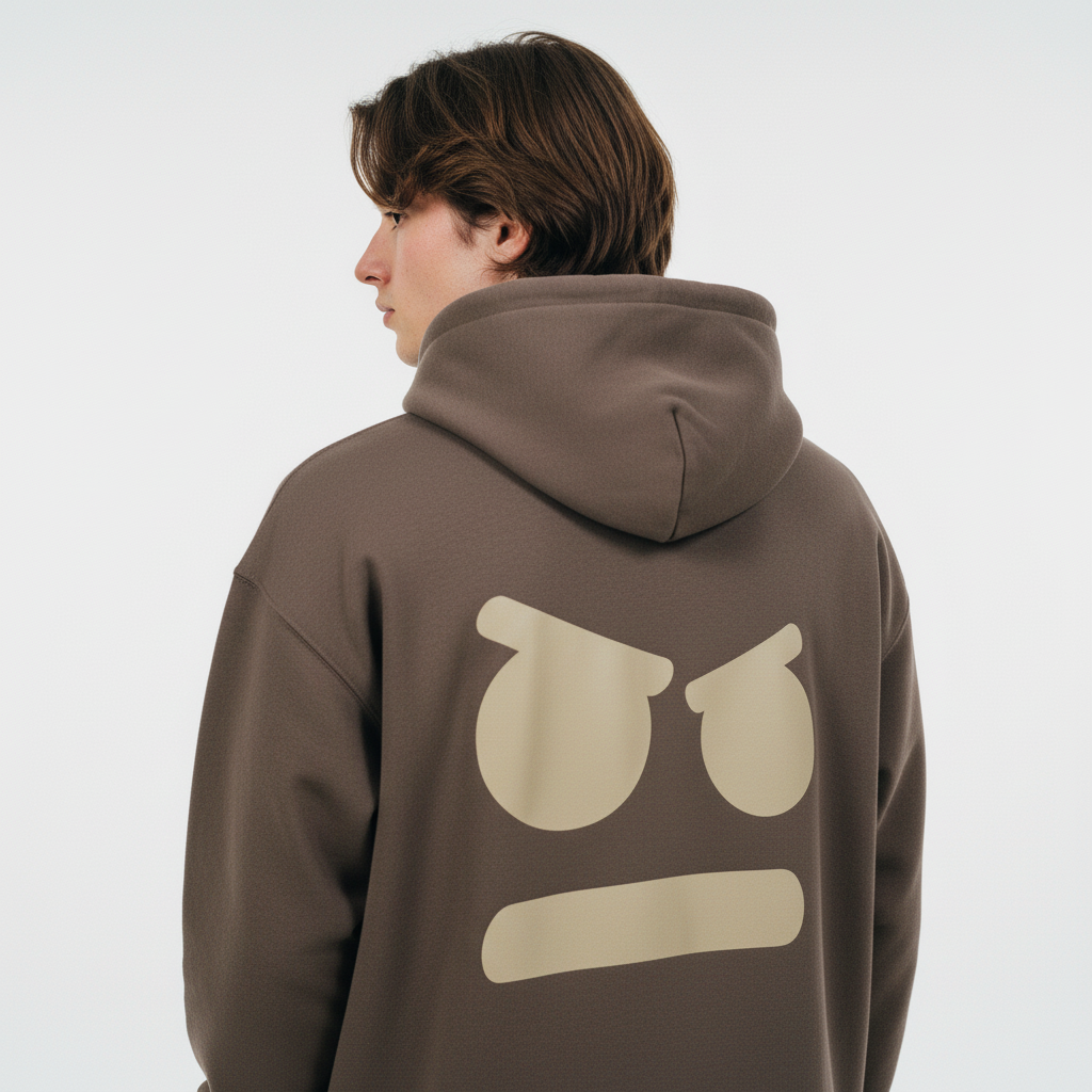 Unsympathisch TV Face Hoodie Braun Hoodies 430742