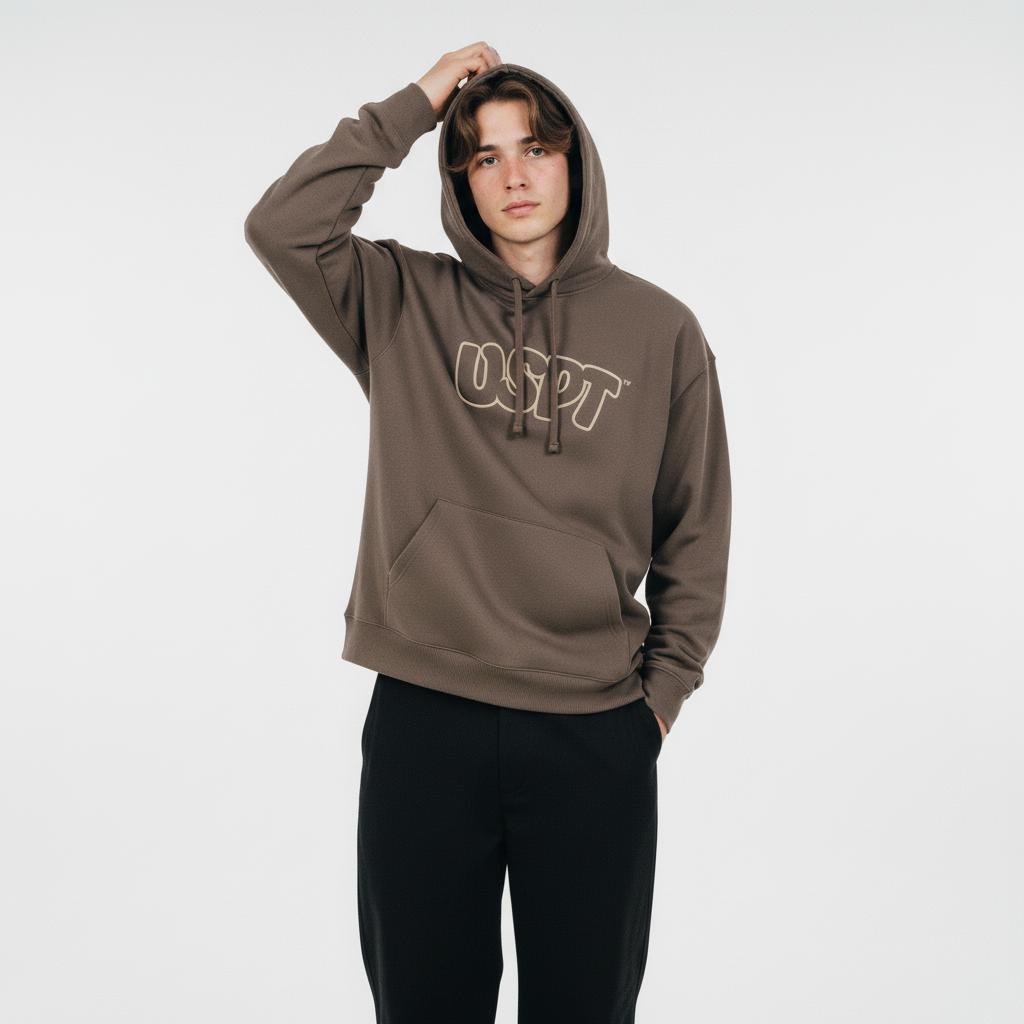 Unsympathisch TV Face Hoodie Braun Hoodies 430736