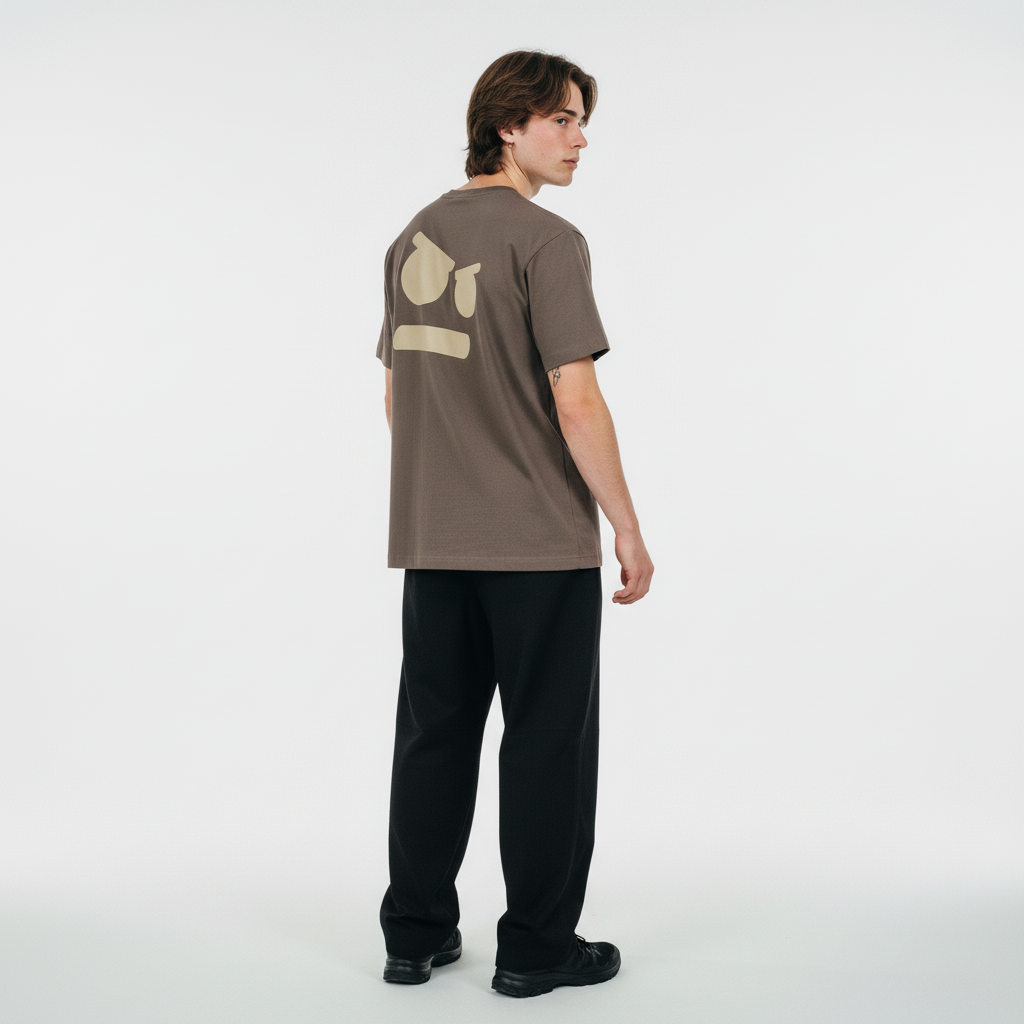 Unsympathisch TV Face T-Shirt Braun T-Shirts 430780